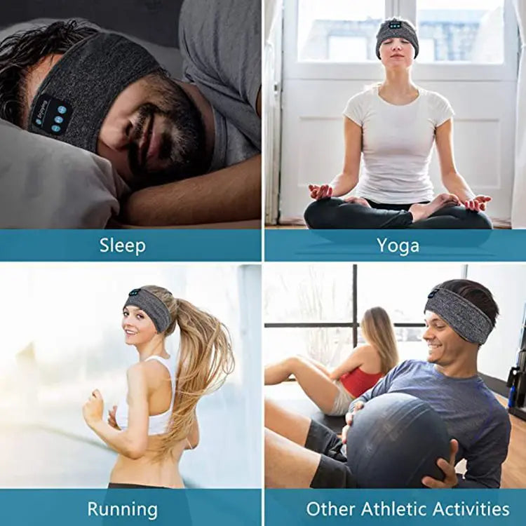 Fones de Ouvido Bandana Bluetooth para dormir, correr, ioga e ir academia